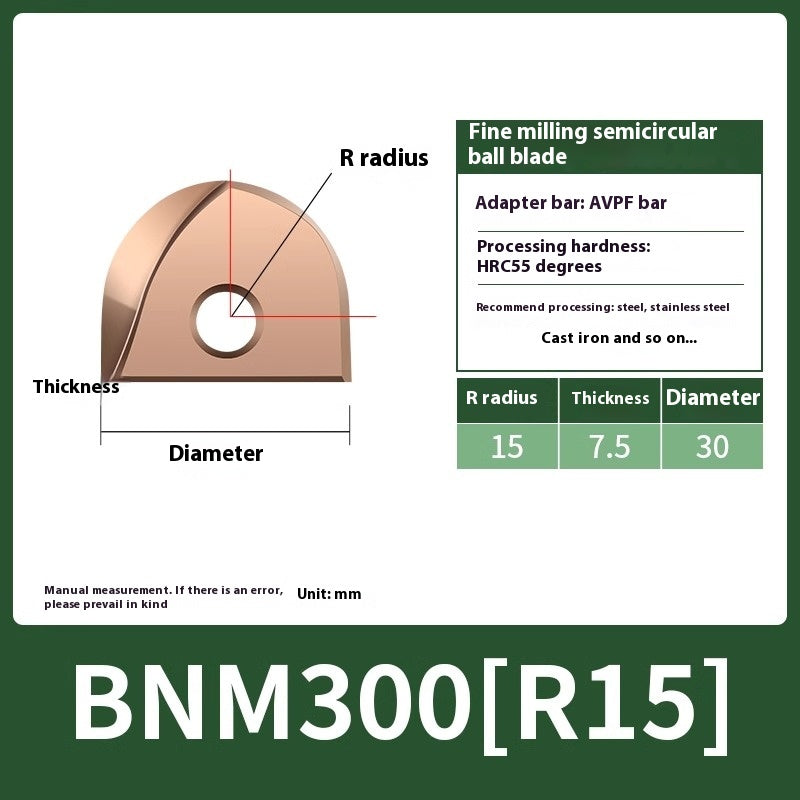 1149-South Lion Ball End Semicircular Inserts Finishing R4R5R6R8R10R12.5R15R16 20ZPFG/BNMP3202 Shandong Denso Pricision Tools Co.,Ltd.
